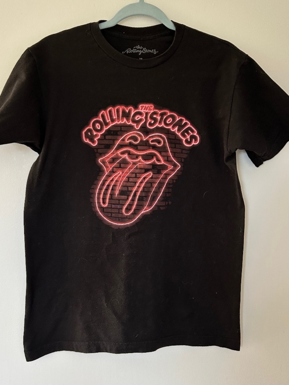 The Rolling Stones Neon Sign Tongue Tshirt Medium